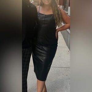 ANTONIO MELANI Black Leather Dress
